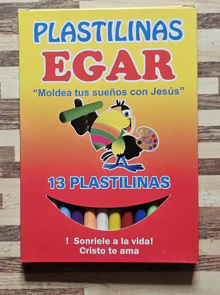Plastilina Larga Egar Escolar Utiles 13 Colores