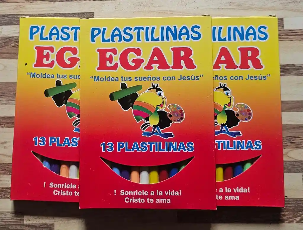 Plastilina Larga Egar Escolar Utiles 13 Colores