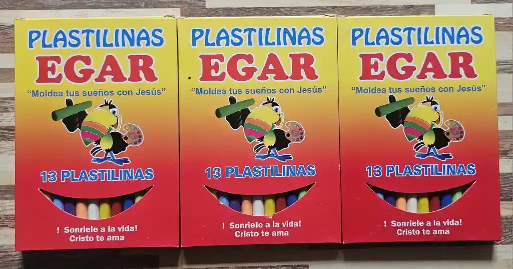Plastilina Larga Egar Escolar Utiles 13 Colores
