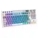 Teclado Gamer Mecánico Inalámbrico Royal Kludge Rkm87 Rgb 75% Ocean Blue (español)