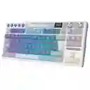 Teclado Gamer Mecánico Inalámbrico Royal Kludge Rkm87 Rgb 75% Ocean Blue (español)