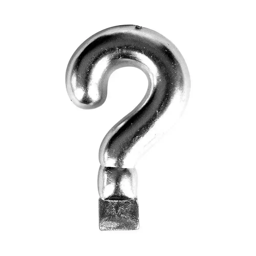 Vela Metalizada Signo De Interrogación Plateada Sempertex