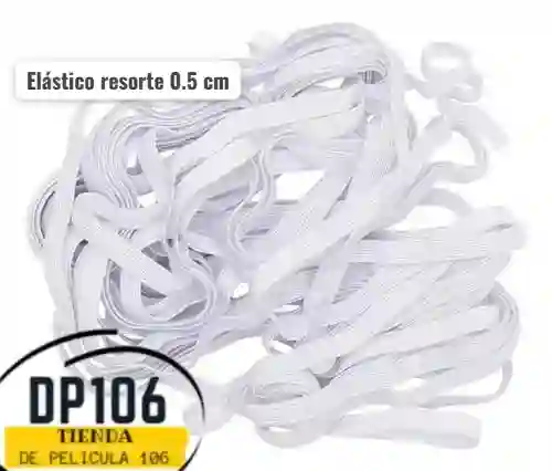 Elastico Resorte Caucho Blanco 0.5 Cm X Metros