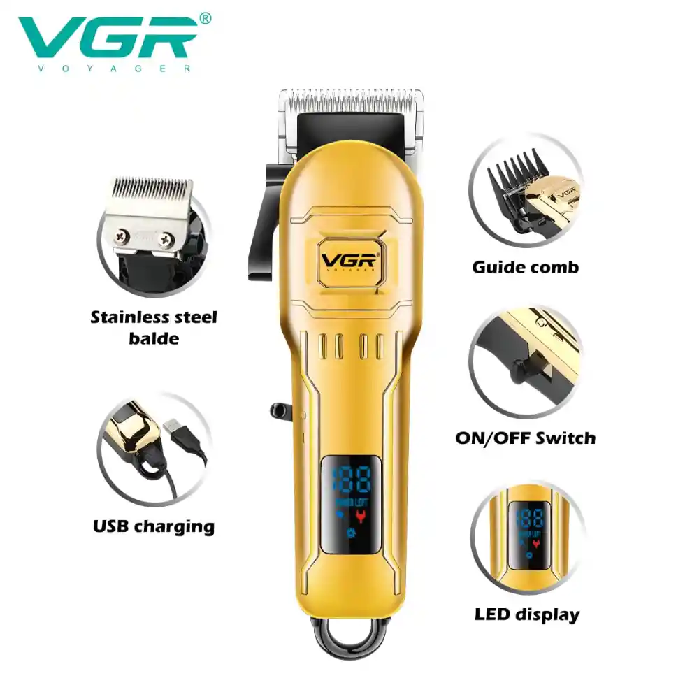 Maquina De Motilar Profesional Peluquera Inalambrica Vgr V-268