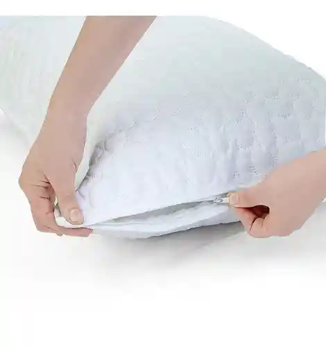 Almohadas Ortopédicas En Fibra Siliconada, Antiácaros, Funda Lavable 71x51 Cm