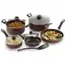 Bateria De Ollas Universal 10 Piezas Purpura L72459