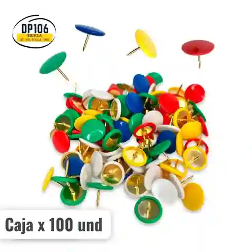 Caja De Chinche Colores 100 Und Thumb Tacks