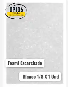 Foami Escarchado Blanco 1/8 X 1 Und