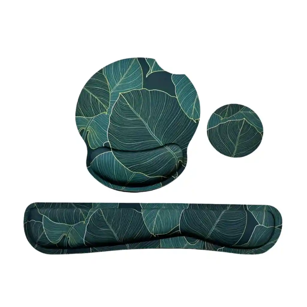 Apoyamuñecas Teclado Y Mouse Pad Memoria Ergonomica