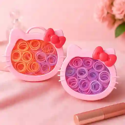 Cauchos De Colores Para Cabello Hello Kitty - Colores Mixtos