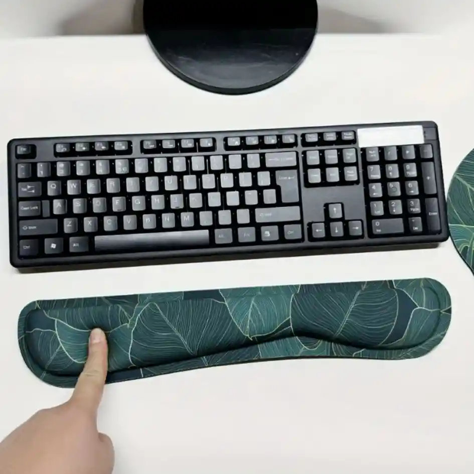 Apoyamuñecas Teclado Y Mouse Pad Memoria Ergonomica