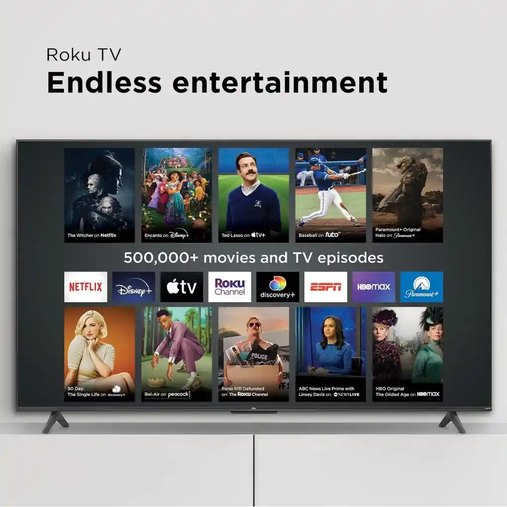 Televisor Tcl Inteligente 55” Clase S4 (55s451) 4k Uhd Hdr Con Roku