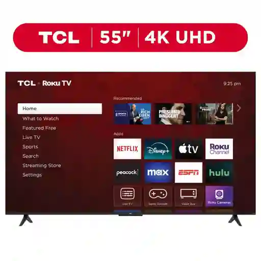 Televisor Tcl Inteligente 55” Clase S4 (55s451) 4k Uhd Hdr Con Roku