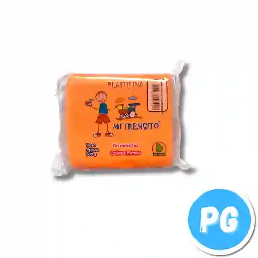 Paquete Plastilina Mi Trensito X500 Gramos Naranja