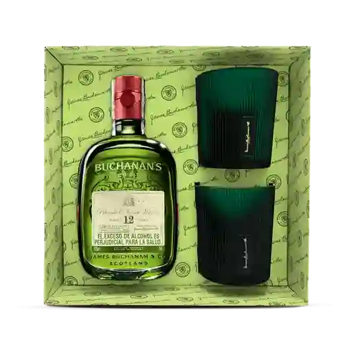 Pack Buchanans 750 Ml + 2 Vasos