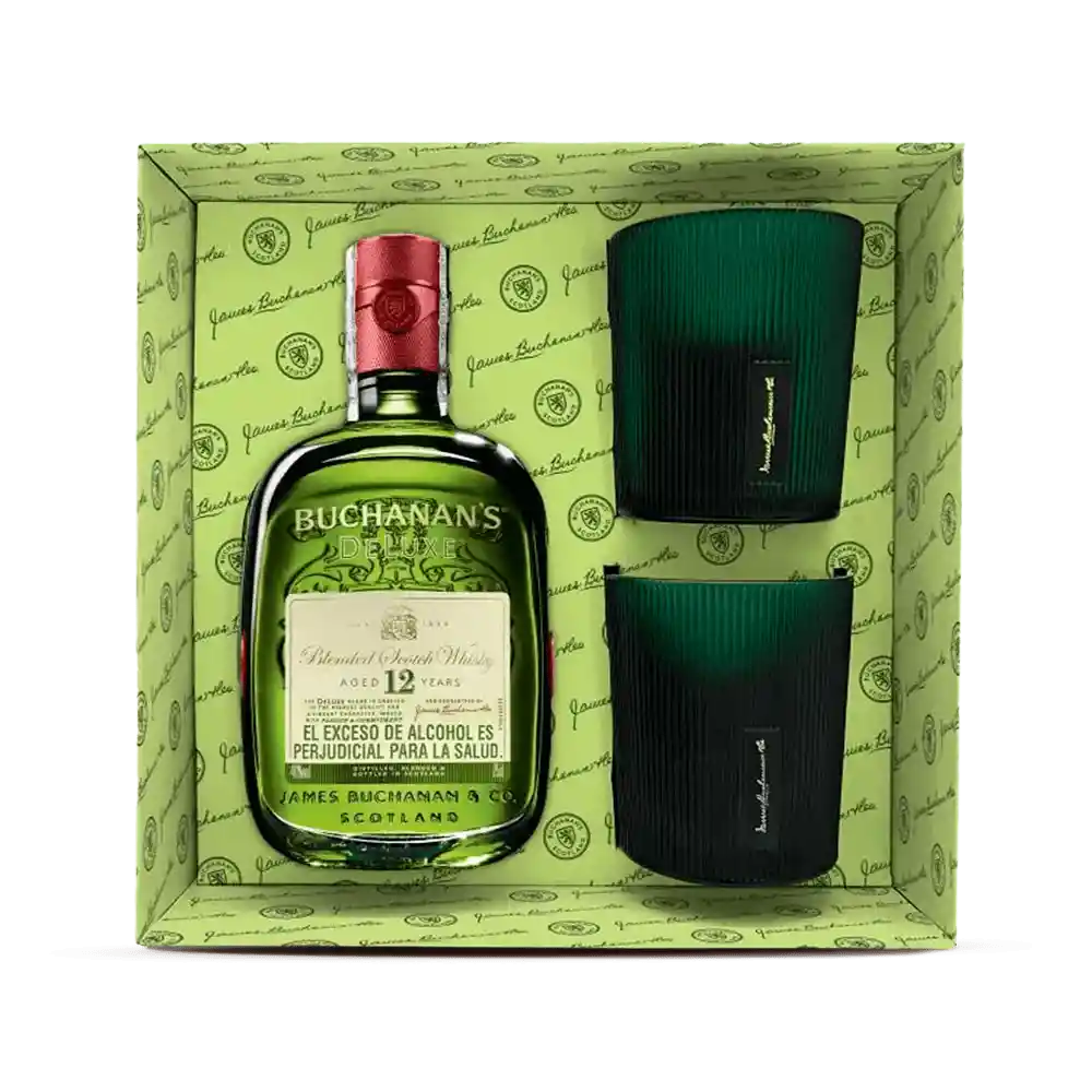 Pack Buchanans 750 Ml + 2 Vasos