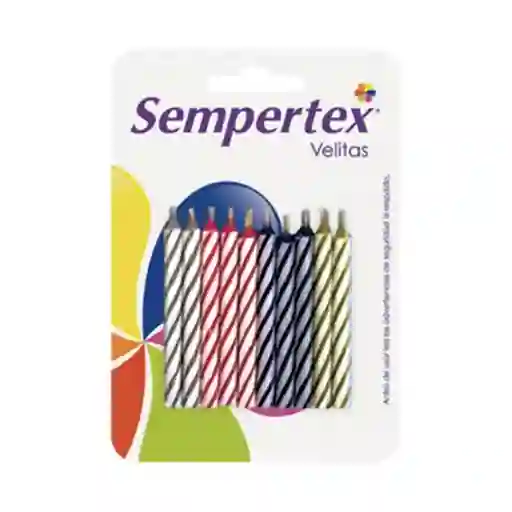 Vela Espiral Velita Mágica X10 Unidades Colores Surtidos - Sempertex