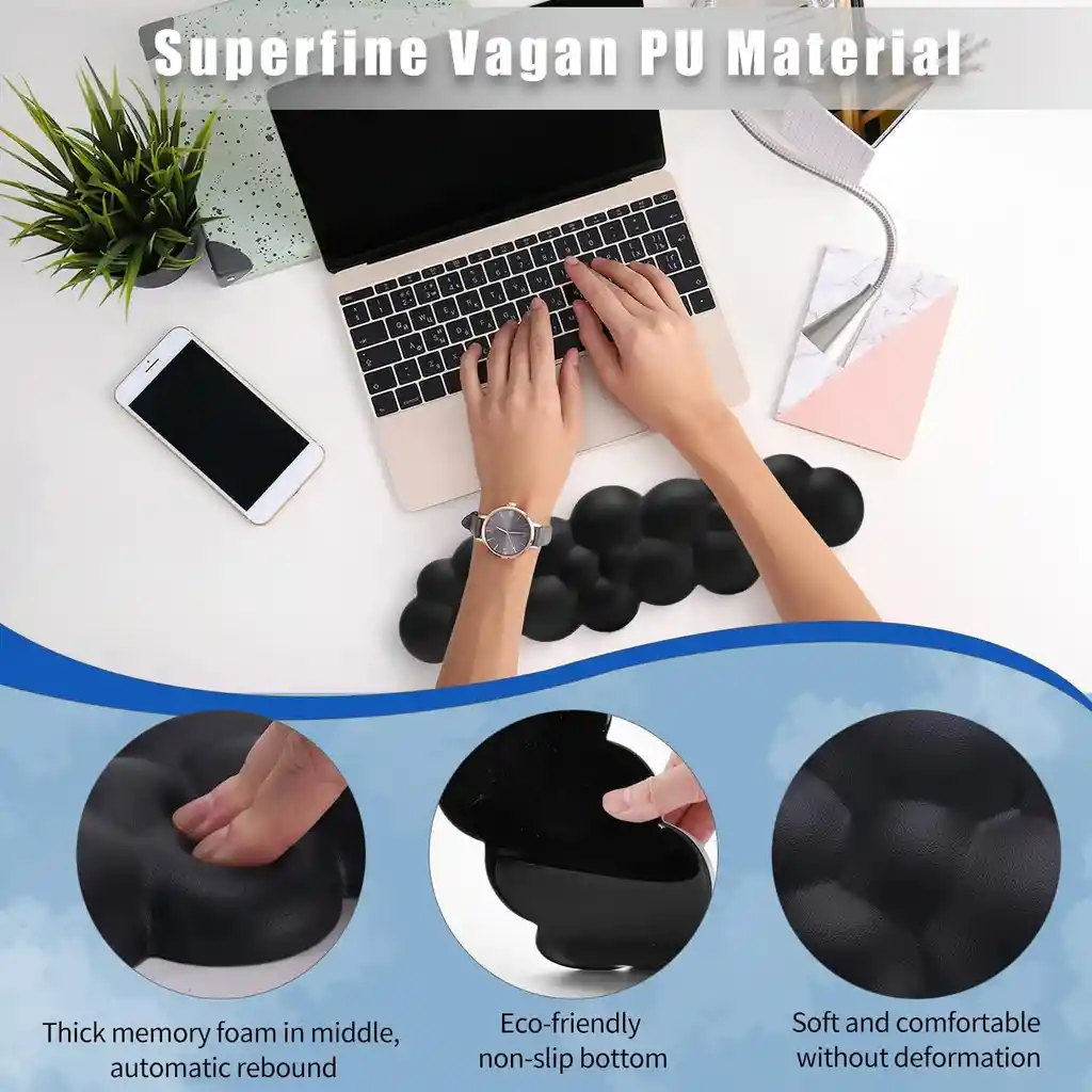 Apoya Muñecas Pad Teclado Ergonomico Memoryfoam Original