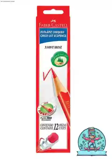 Lapiz Faber Rojo X12