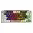 Teclado Gamer Mecánico Inalámbrico Royal Kludge Rkl75 Rgb 75% Moca Grey (español)