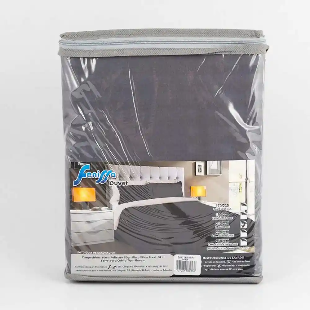 Duvet Fenissa Doble Negro 100% Microfibra