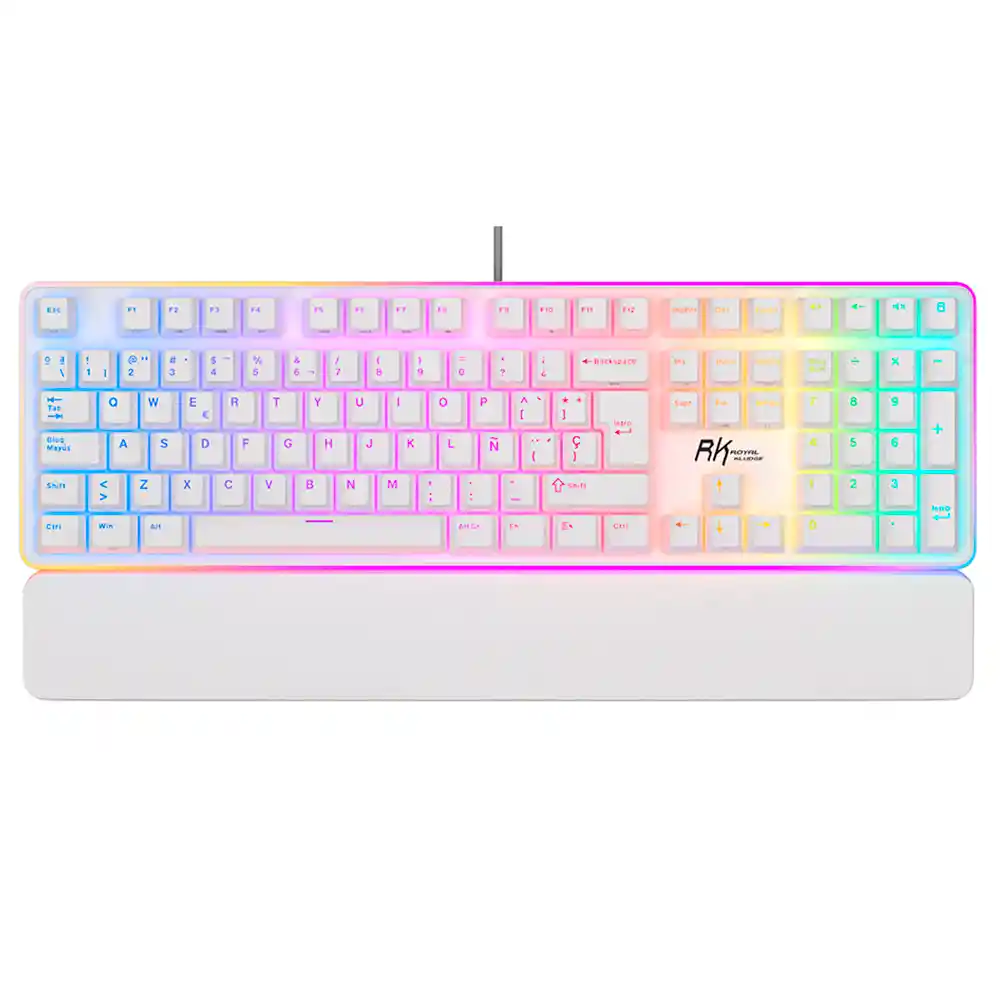 Teclado Gamer Mecánico Royal Kludge Rk918 White Rgb (español)