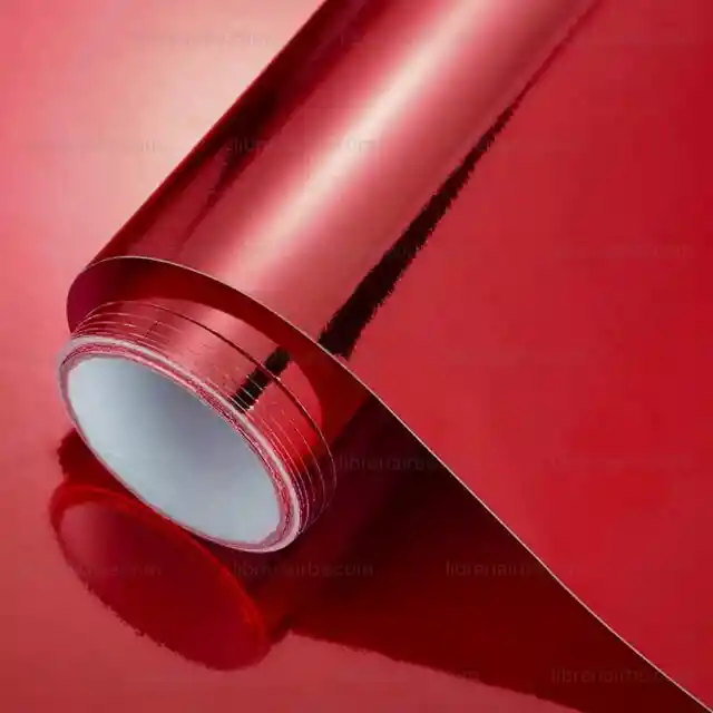 Papel Metalizado Rojo Medio Pliego