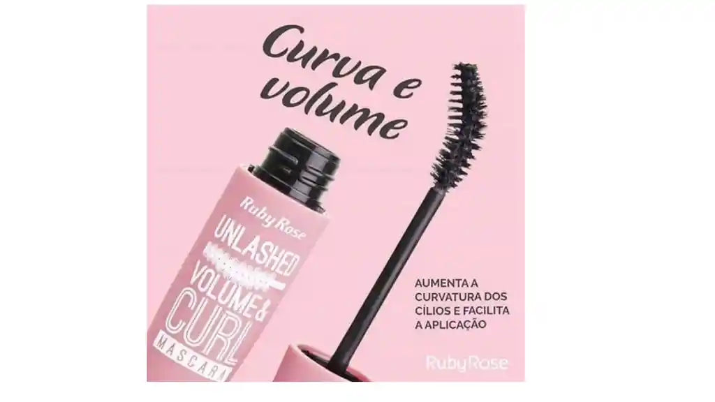 Pestañina Negra Unlashed Volumen Curl Mascara Ruby Rose