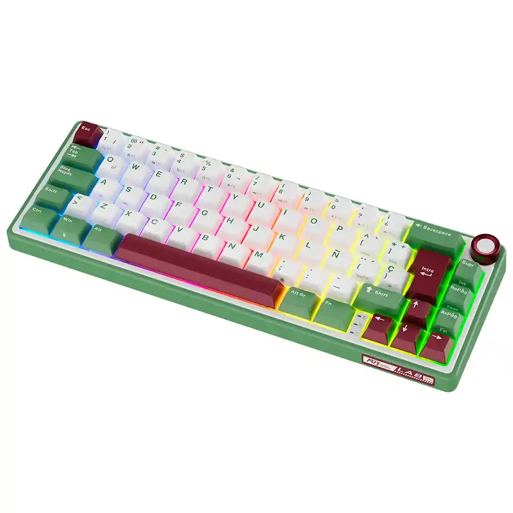 Teclado Gamer Mecánico Royal Kludge R65 Rgb 65% Green Sand (español)