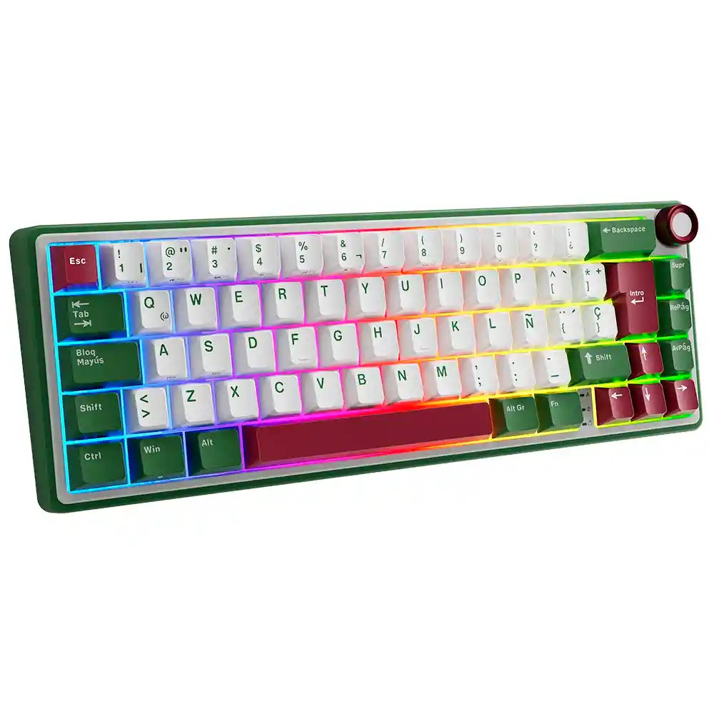 Teclado Gamer Mecánico Royal Kludge R65 Rgb 65% Green Sand (español)