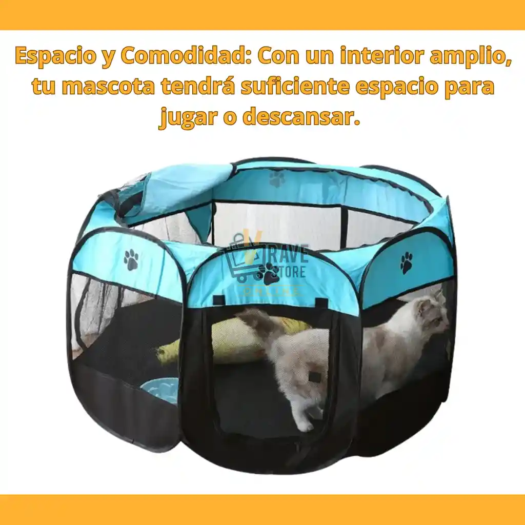 Corral Plegable Para Perro Y Gato Casa Jaula Tienda Plegable