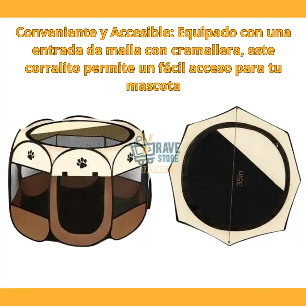 Corral Plegable Para Perro Y Gato Casa Jaula Tienda Plegable
