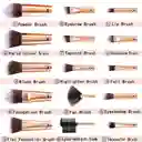 Kit De 15 Brochas De Maquillaje + 4 Esponjas