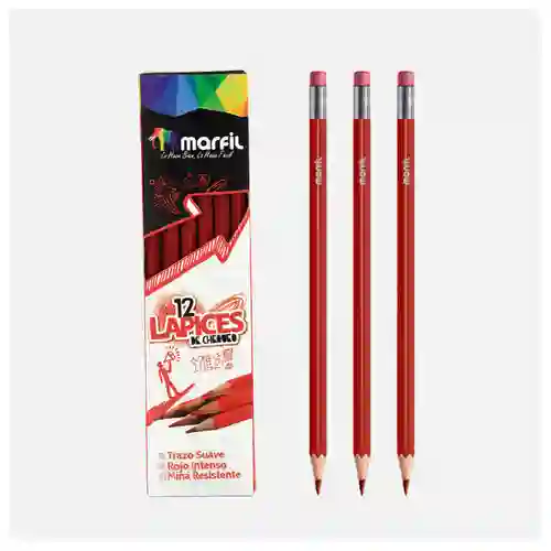 Lápiz Marfil Color Rojo