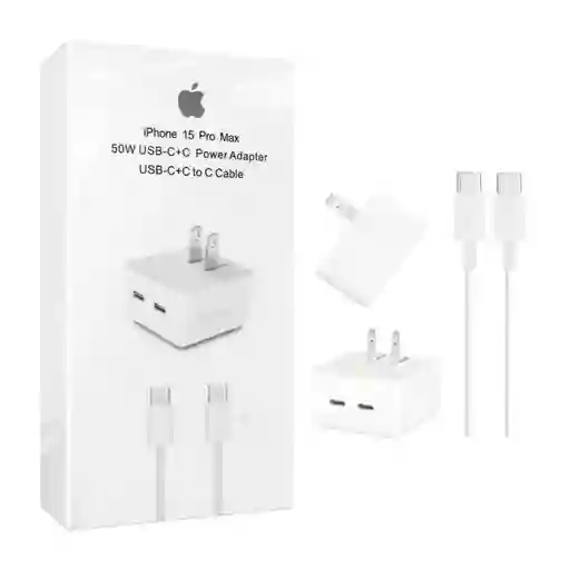 Cargador Iphone 50w Doble Puerto