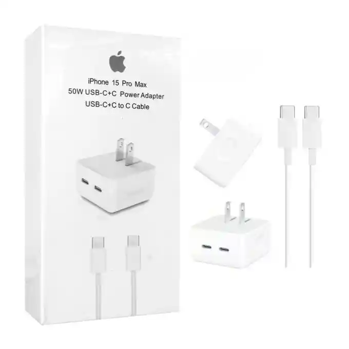 Cargador Iphone 50w Doble Puerto