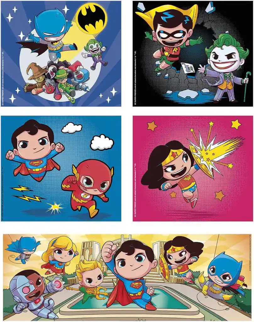 Rompecabezas 10 En 1 Dc Super Friends Para Niños