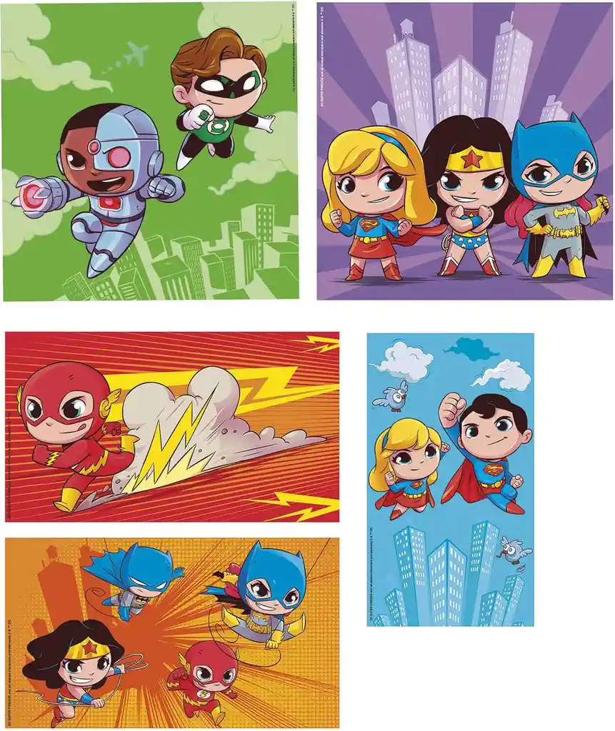 Rompecabezas 10 En 1 Dc Super Friends Para Niños