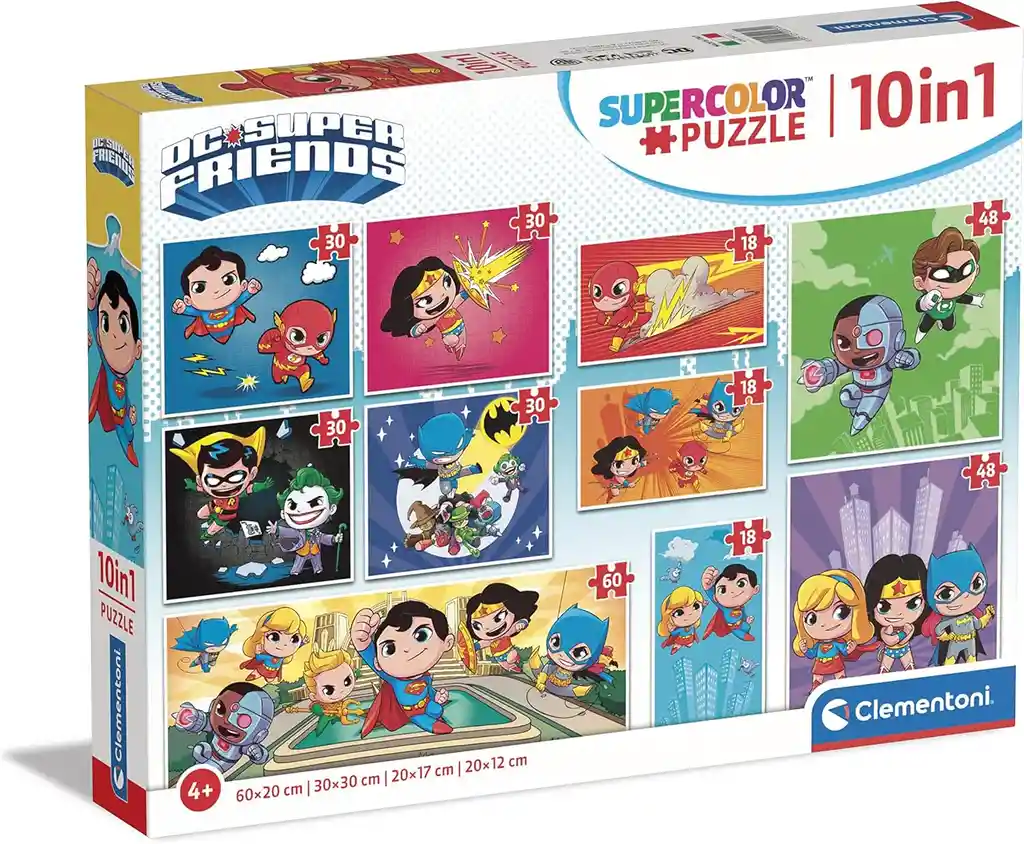 Rompecabezas 10 En 1 Dc Super Friends Para Niños