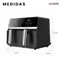 Freidora De Aire Nobelsound Air Fryer Doble Bandeja Con Utensilios Cuchillos Incluidos