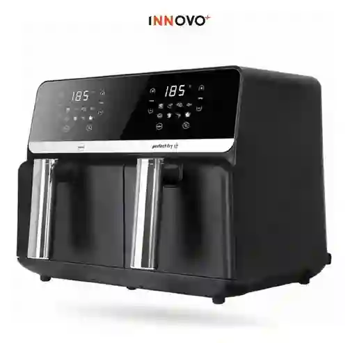 Air Fryer Freidora De Aire 9 Litros Doble Bandeja Digital Premium Nobelsound Inn Nb-2100