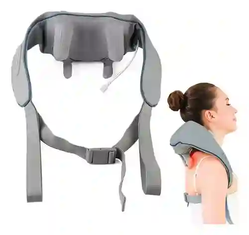 Masajeador De Cuello Antiestres Recargable Alto Confort Con Calefacción Para Cuello Espalda
