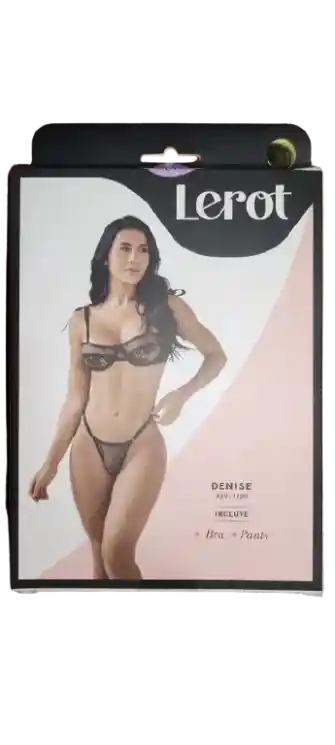 Conjunto Lenceria Denise Lerot Negro - S/m