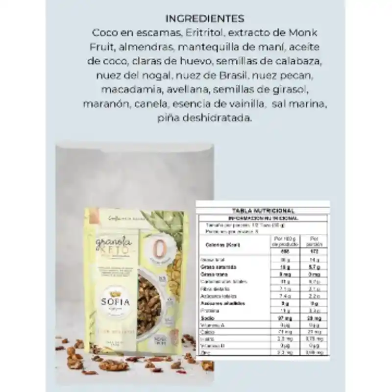 Granola Keto Piña Sj 250gr
