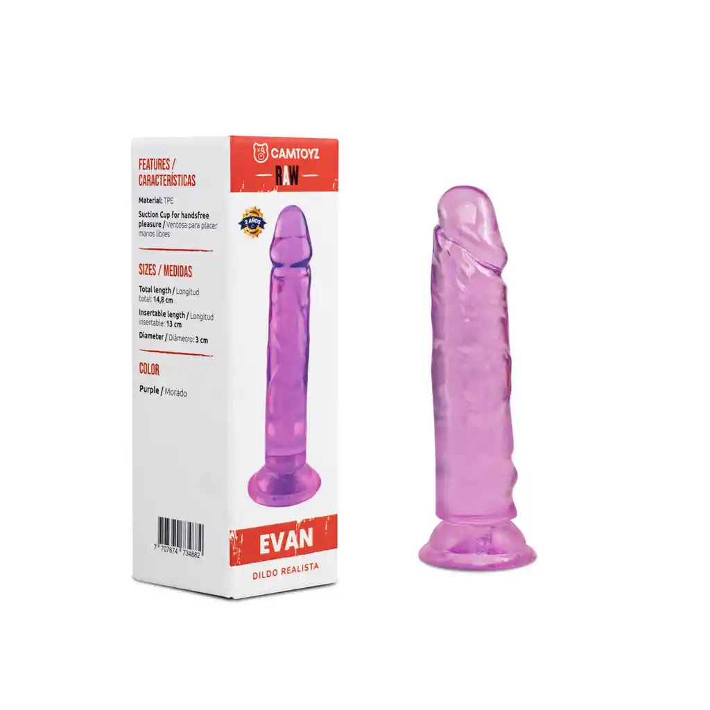 Dildo Realista Evan Morado