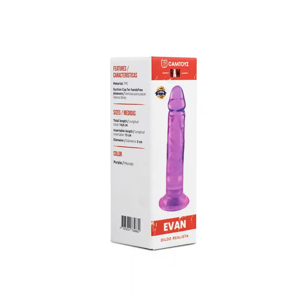 Dildo Realista Evan Morado