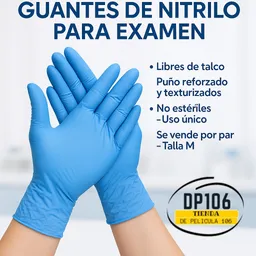 Guantes De Nitrilo Para Examen – Talla M