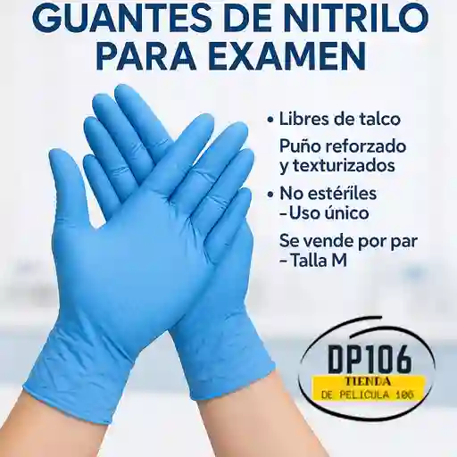 Guantes De Nitrilo Para Examen – Talla M