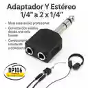 Adaptador Y Estéreo 1/4" A 2 X 1/4"