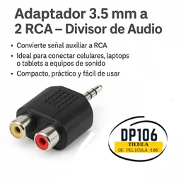 Adaptador 3.5 Mm A 2 Rca